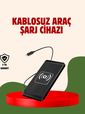 Kablosuz Manyetik Araç Şarj Pedi – Hızlı, Güvenli, Isınma Korumalı Tasarım
