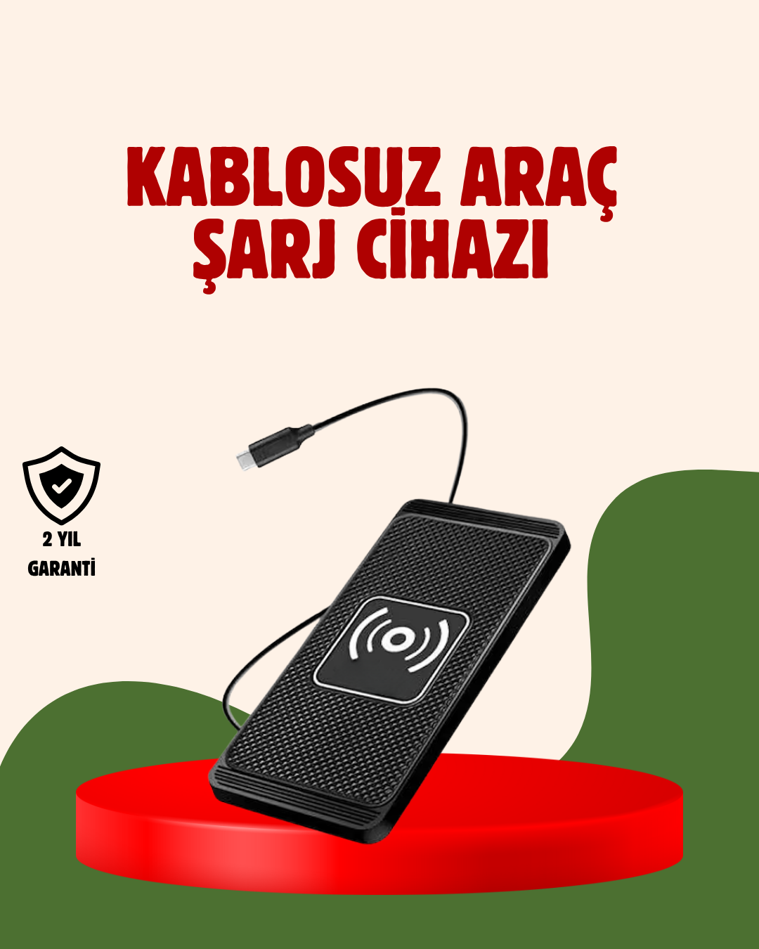 1238811_3-97.png Kablosuz Manyetik Araç Şarj Pedi – Hızlı, Güvenli, Isınma Korumalı Tasarım - Görsel 1