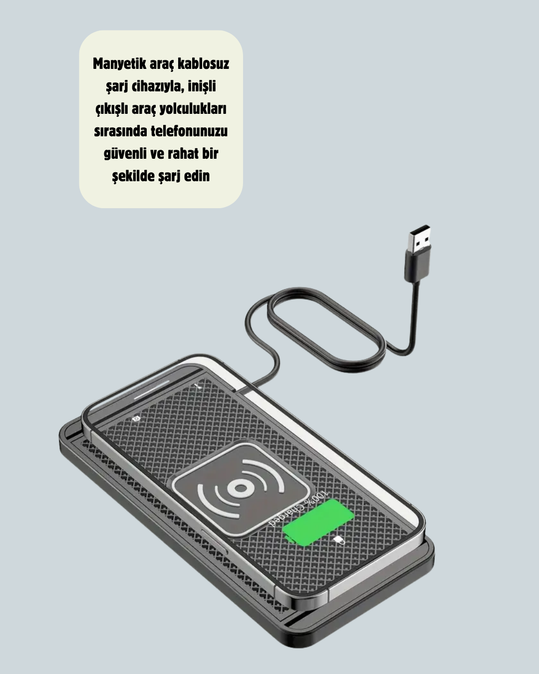 1238811_9-91.png Kablosuz Manyetik Araç Şarj Pedi – Hızlı, Güvenli, Isınma Korumalı Tasarım - Görsel 4