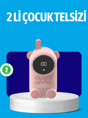 USB Şarjlı Çocuk Telsizi – Renkli Ekran, VOX Modu, Kompakt Tasarım