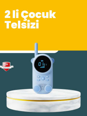 LCD Ekranlı Çocuk Telsizi – İki Yönlü Ses, 1-3 km Çekim Mesafesi
