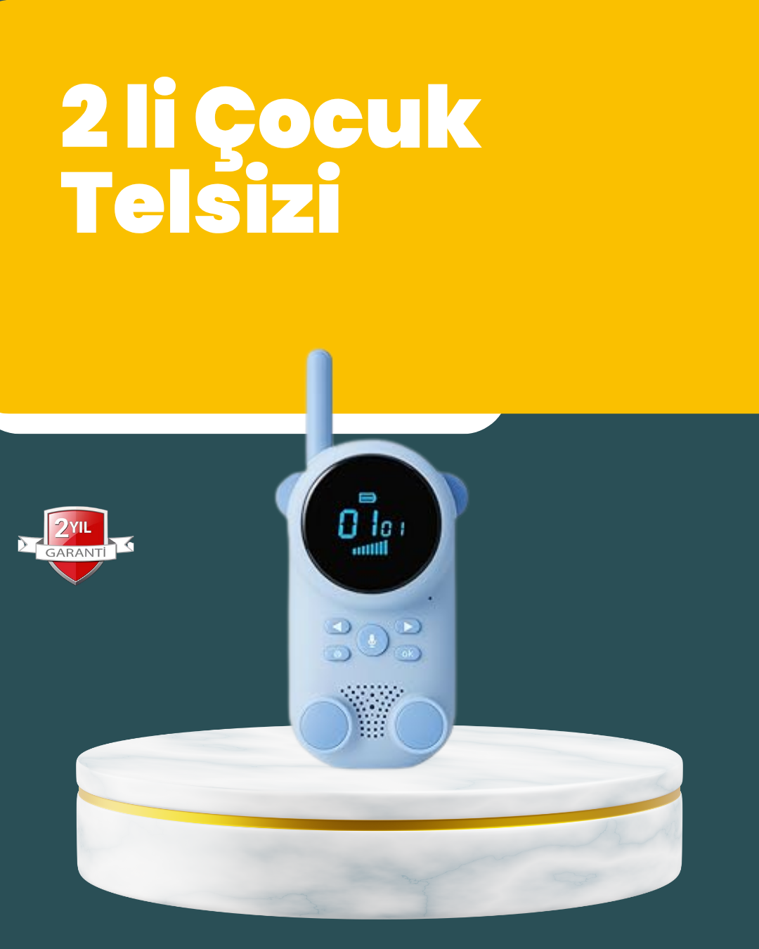1238821_4-96.png LCD Ekranlı Çocuk Telsizi – İki Yönlü Ses, 1-3 km Çekim Mesafesi - Görsel 1