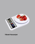 LCD Ekranlı Hassas Dijital Mutfak Terazisi – 5kg Kapasite, 1g Hassasiyet - Görsel 2