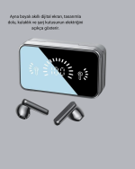 HiFi Ses Kaliteli Kablosuz Kulaklık – BT5.1, LED Ekranlı Şarj Kutusu, 3500 mAh - Görsel 2