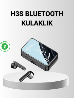 Ayna Ekranlı Bluetooth 5.1 Kablosuz Kulaklık – 3500 mAh Şarj Kutusu, Suya Dayanıklı