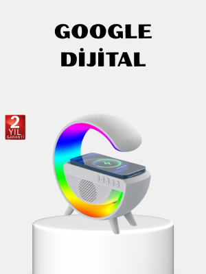 RGB Işıklı Kablosuz Şarjlı Hoparlör – FM Radyolu Akıllı Gece Lambası