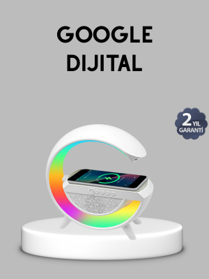 Kablosuz Şarjlı Bluetooth Hoparlör ve Gece Lambası – NFC, FM Radyo, RGB Işık