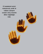 El Hareketiyle Kontrol Edilen 176 LED Amber Güvenlik Lambası - Görsel 5