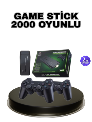 Kablosuz 4K Retro Atari Game Stick – 2 Kollu, 20000 Hazır Oyun