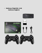 Kablosuz 4K Retro Atari Game Stick – 2 Kollu, 20000 Hazır Oyun - Görsel 5