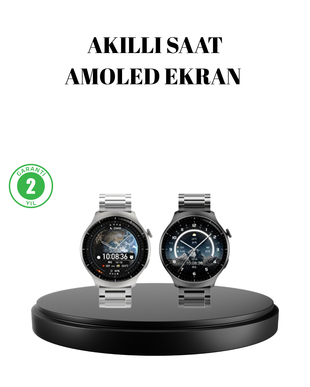 1238871_Akilli-Saat-3.png Kablosuz Şarjlı Bluetooth Görüşmeli Akıllı Saat – Android & iOS Uyumlu - Görsel 1