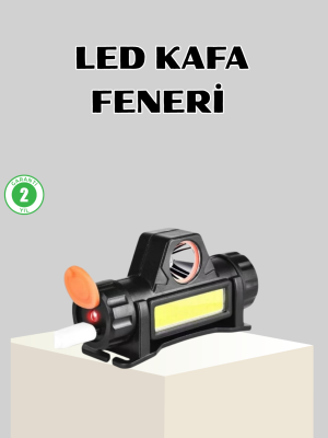 Kamp ve Doğa İçin Şarjlı LED Baş Feneri – Mıknatıslı, Su Geçirmez