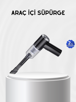 Kablosuz El Süpürgesi – Araç İçi Temizlik İçin 5500PA Güçlü Emiş, USB Şarjlı
