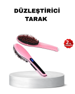 Dijital Ekranlı Seramik Saç Düzleştirici Tarak – 5 Kademeli Isı Ayarı, İyon Kontrollü