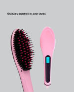 Dijital Ekranlı Seramik Saç Düzleştirici Tarak – 5 Kademeli Isı Ayarı, İyon Kontrollü - Görsel 5