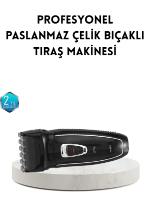 Unisex Şarjlı Saç ve Sakal Kesme Makinesi – Sessiz Motor, 1–12 mm Ayarlanabilir Başlık