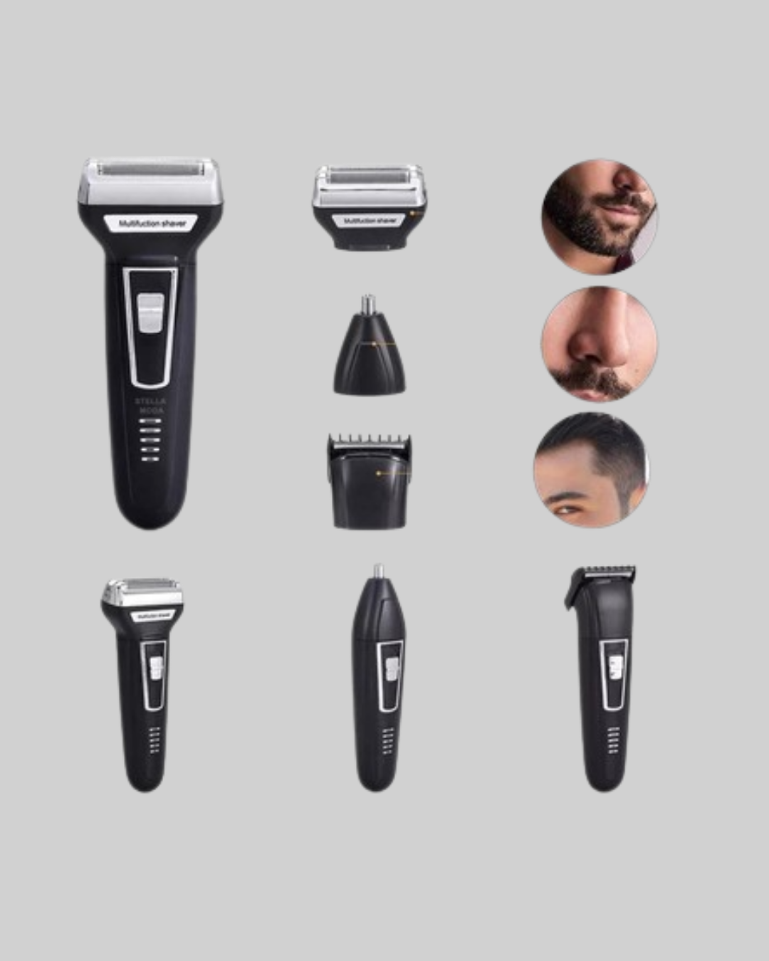 1238900_6-129.png İnsua Erkek Bakım Seti – 3 Başlıklı Şarjlı Tıraş Makinesi, 60 Dakika Kablosuz Kullanım - Görsel 4