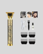 Şarjlı T Bıçaklı Saç ve Sakal Tıraş Makinesi – 3 Başlıklı, Güçlü Motorlu, 2 Saat Kullanım - Görsel 2