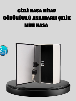 Anahtarlı Gizli Kitap Kasa – Metal İç Yapı, Kamuflajlı Sözlük Tasarım