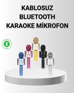 Bluetooth Karaoke Mikrofon – Yüksek Ses Kalitesi, Yankı Efektli, Uzun Ömürlü Pil