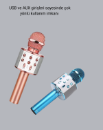 Kablosuz Bluetooth Karaoke Mikrofon  Yankı Efektli - Görsel 3