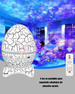 Dinozor Yumurta Gece Lambası Projektör – 14 Renk Seçeneği - Görsel 3