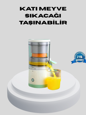 USB Şarjlı Mini Meyve Sıkacağı – Çift Bıçaklı, Güvenlik Kilitli