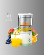 USB Şarjlı Mini Meyve Sıkacağı – Çift Bıçaklı, Güvenlik Kilitli - Görsel 2