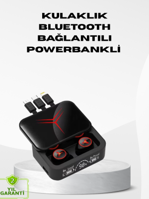 Powerbank Özellikli Bluetooth Kablosuz Kulaklık – Dokunmatik Kontrol, Uzun Pil Ömrü, Ergonomik Tasarım