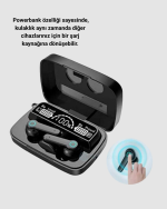 Powerbank’lı M19 Bluetooth Kulaklık – Oyun İçin Düşük Gecikme, Uzun Kullanım ve Şarj Desteği - Görsel 5