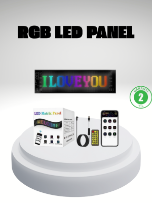 RGB LED Panel – Mobil Uyumlu, Yazı ve GIF Destekli, USB Bağlantılı Dekoratif Ekran