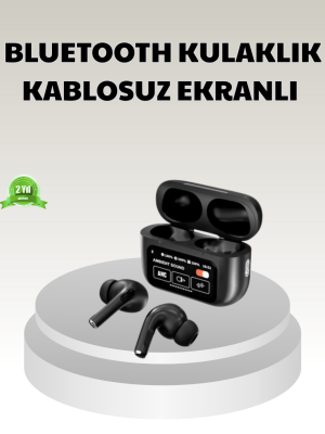 Bluetooth 5.3 ANC Kablosuz Kulaklık – Dokunmatik Kontrol, Dijital Ekran ve Uzun Pil Ömrü
