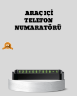 Çevirmeli Araç İçi Park Numaratörü – Alüminyum Gri, Kolay Montaj ve Net Görünüm