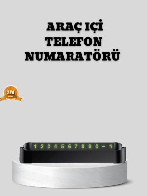 Çevirmeli Araç İçi Park Numaratörü – Alüminyum Gri, Kolay Montaj ve Net Görünüm