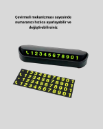 Alüminyum Kasa Gri Çevirmeli Araç İçi Telefon Numaratörü - Görsel 5