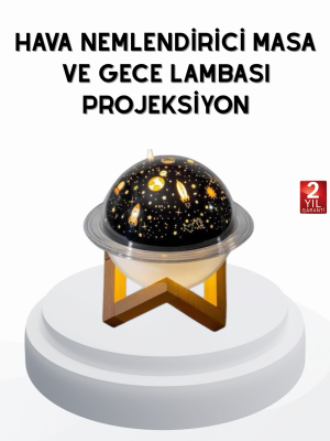 USB Mini Hava Nemlendirici ve Projeksiyon Lamba – Taşınabilir, Sessiz, Dekoratif Aromaterapi Cihazı