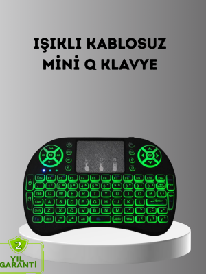 LED Işıklı Q Klavye – Touchpad, Numerik Tuş Takımı ve Multimedya Kısayolları