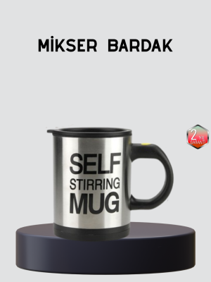 Otomatik Karıştıran Akıllı Kupa – Paslanmaz Çelik, Isı Korumalı