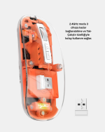 Çift Modlu Kablosuz Bluetooth 5.0 + 2.4GHz Mouse – 3 Cihaz Bağlantılı, Hızlı Geçiş Düğmeli - Görsel 5