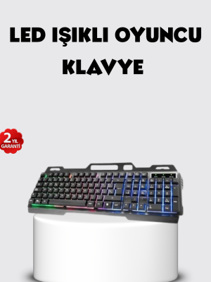 RGB Aydınlatmalı Klavye Mouse Seti – USB Bağlantılı, Türkçe Q, Ayarlanabilir DPI, Ergonomik Yapı