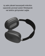 Bluetooth 5.0 Kulak Üstü Kulaklık – Gürültü Engelleme, Uzamsal Ses, Hızlı Şarj - Görsel 3