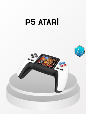 520 Klasik Oyunlu P5™ ControllerView Retro Konsol – Şarjlı, AV Giriş Destekli, Ergonomik Tasarım