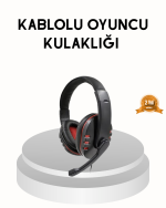Profesyonel Gaming Kulaklık – Mikrofonlu, Yumuşak Pedli, Stereo Ses Kalitesi, Tere Dayanıklı