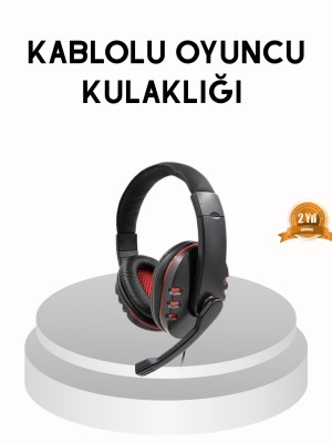Profesyonel Gaming Kulaklık – Mikrofonlu, Yumuşak Pedli, Stereo Ses Kalitesi, Tere Dayanıklı