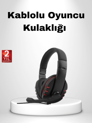 Rahat ve Dayanıklı Mikrofonlu Oyun Kulaklığı – Stereo Ses, Ayarlanabilir Kafa Bandı