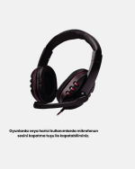 Rahat ve Dayanıklı Mikrofonlu Oyun Kulaklığı – Stereo Ses, Ayarlanabilir Kafa Bandı - Görsel 3