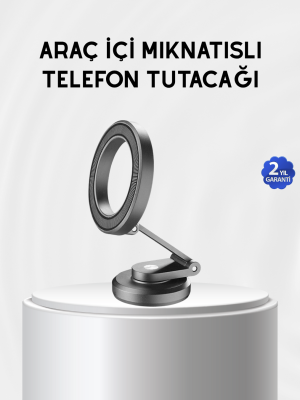 Manyetik Katlanabilir Araç Telefon Tutucu – MagSafe Uyumlu, 360° Ayarlanabilir, Güçlü Mıknatıs