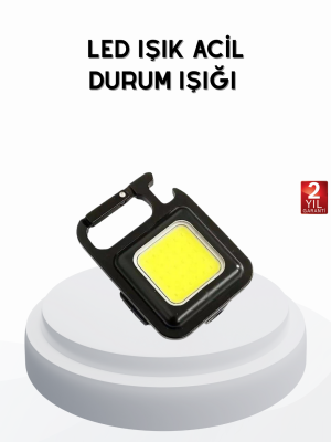 Mini 800 Lümen LED El Feneri – USB Şarjlı, 3 Kademeli Işık, Şişe Açacaklı Taşınabilir Tasarım