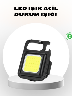 Süper Parlak 800 Lümen LED Fener – USB Şarjlı, 3 Işık Modlu, Mini Taşınabilir ve Anahtarlık Tipi