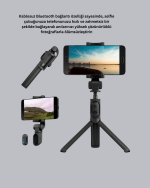 Kablosuz Bluetooth Selfie Çubuğu – 360° Dönebilir Başlık, Taşınabilir ve Şık Tasarım - Görsel 4